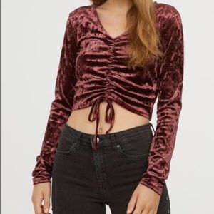 NWT Crushed Velvet Top
